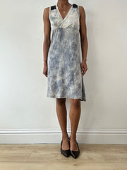 vintage edit twenty-one | medium blue and white marlboro classics patterned midi dress