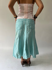 SATC drop | taille: M · couleur: aqua + turquoise + bleu · article: jupe · détails: longueur maxi