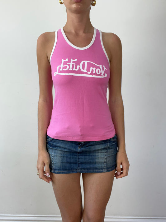 💻‼️ super cute 粉色 Von Dutch 背心