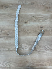 💚 miley cyrus edit | silver woven belt