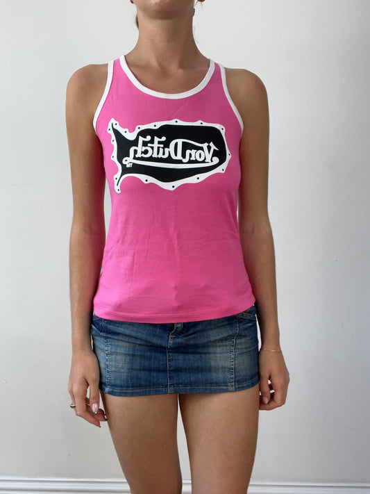 💻‼️ super cute pink von dutch vest graphic