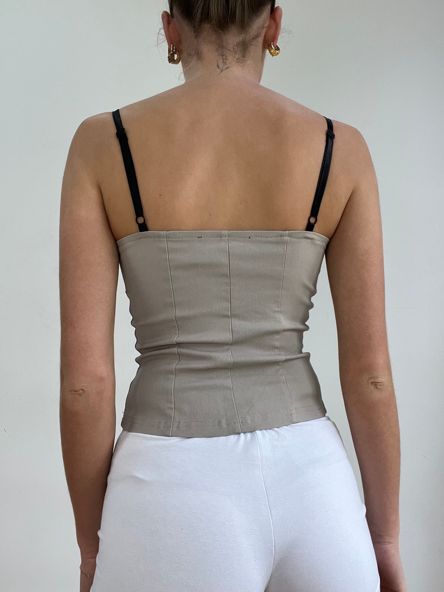 #337 SAMPLE SALE | small beige and black cami
