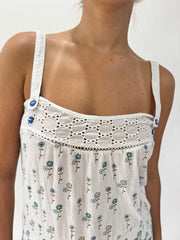 FrancÉs verano only drop | pequeño top blanco floral cami