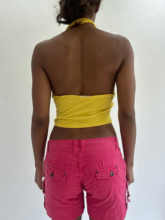 💚zara larsson drop | small yellow halterneck top