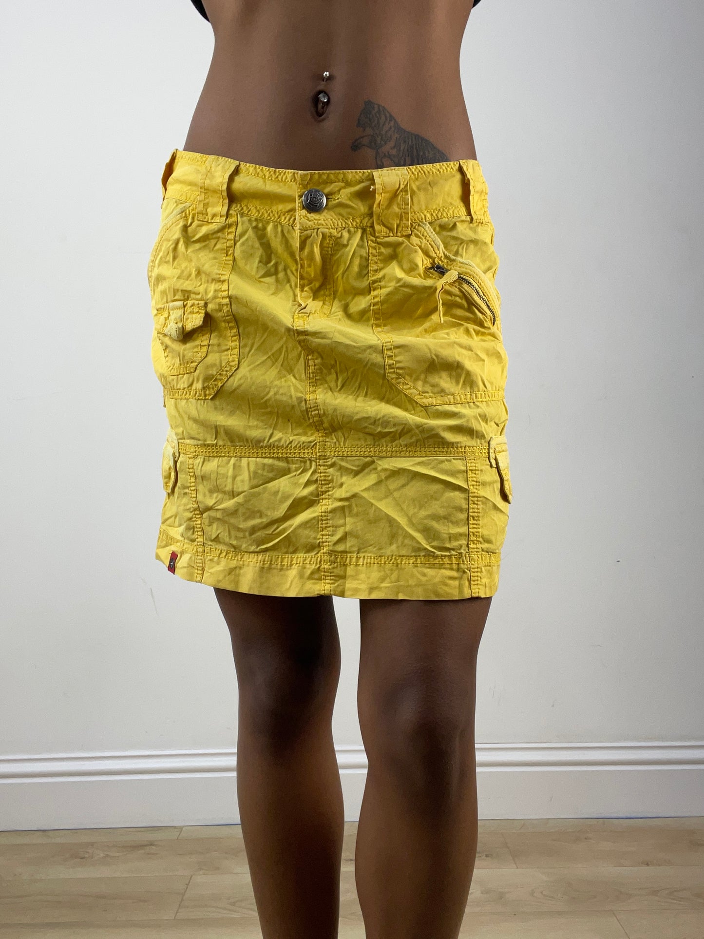 vintage edit thirty-six | small yellow cargo mini skirt