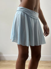 spring edit | small blue sheer flowy mini skirt