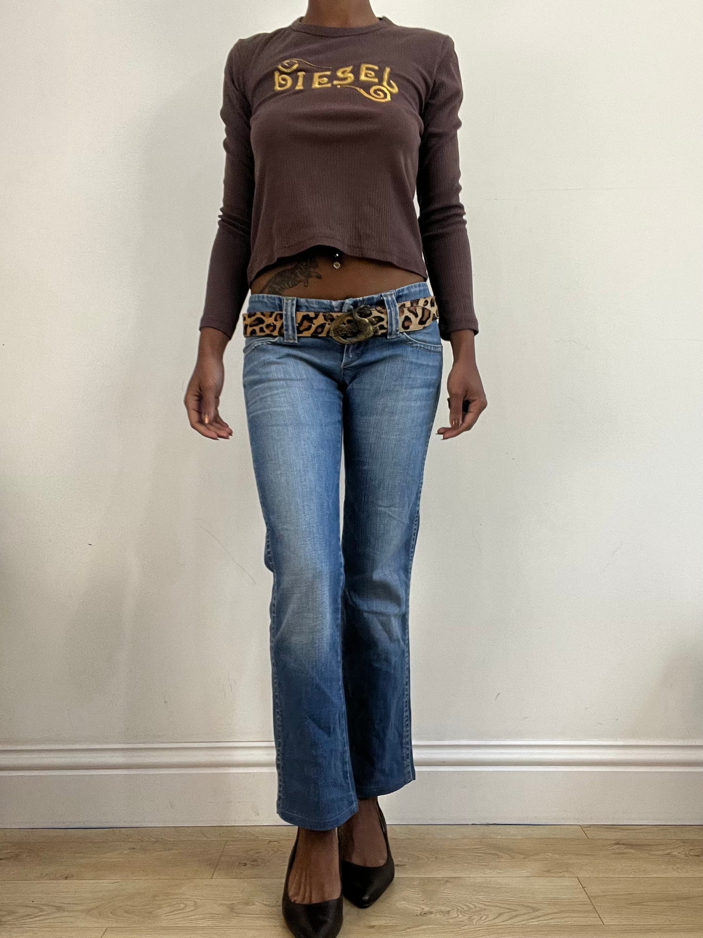 BEST PICKS | leopard print just cavalli belt with crocodile buckle detail