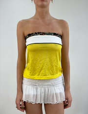 💻‼️ yellow jersey bandeau with camo print
