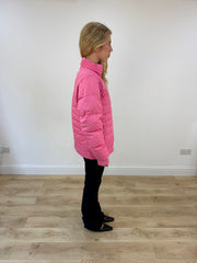 large pink puma puffer coat