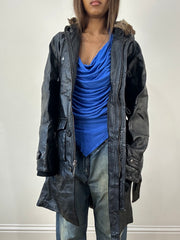 BEST PICKS | small black leather trench coat