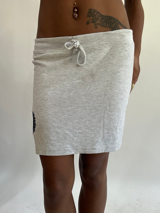 wag drop | small grey jersey midi skirt