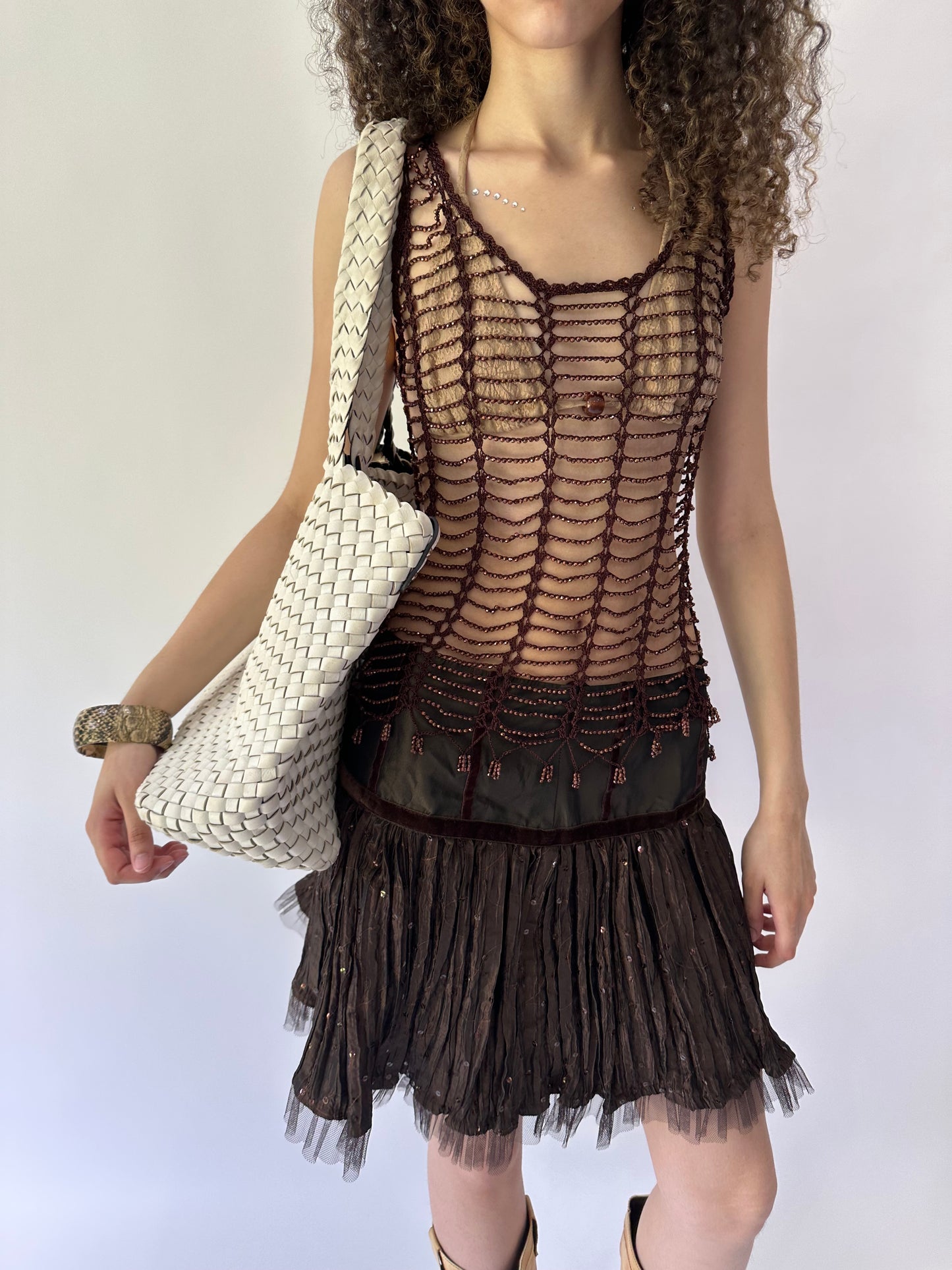 festival drop | small brown tulle tutu mini skirt