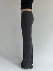 ‼️ | dark grey belt detail fitted trousers
