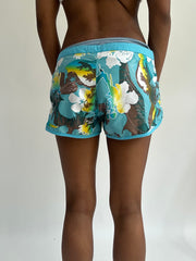 summermaxxing drop | small/medium o’neill blue floral mini shorts
