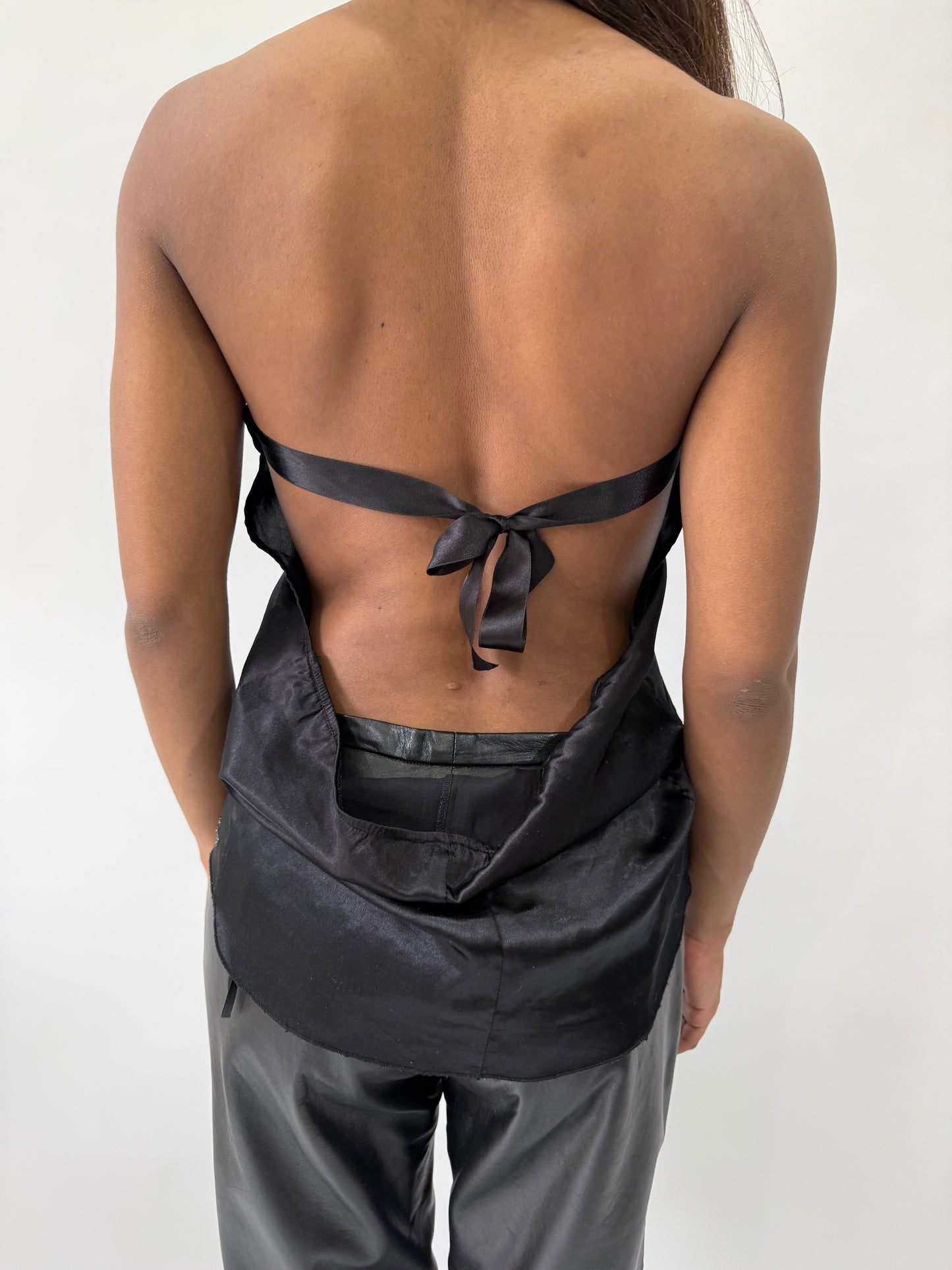 western edit | small/medium black calvin klein halterneck top