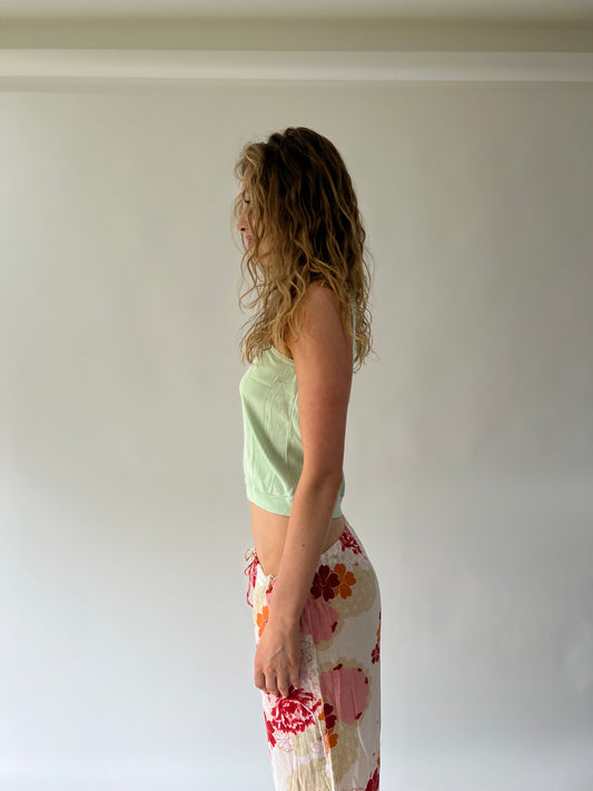 SATC drop | small green old label united colors of benetton tank top