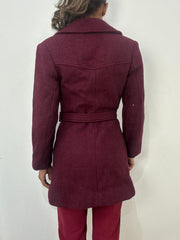 BEST PICKS | small burgundy button up trench coat