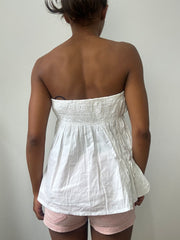 spring edit | small white ruched bandeau top