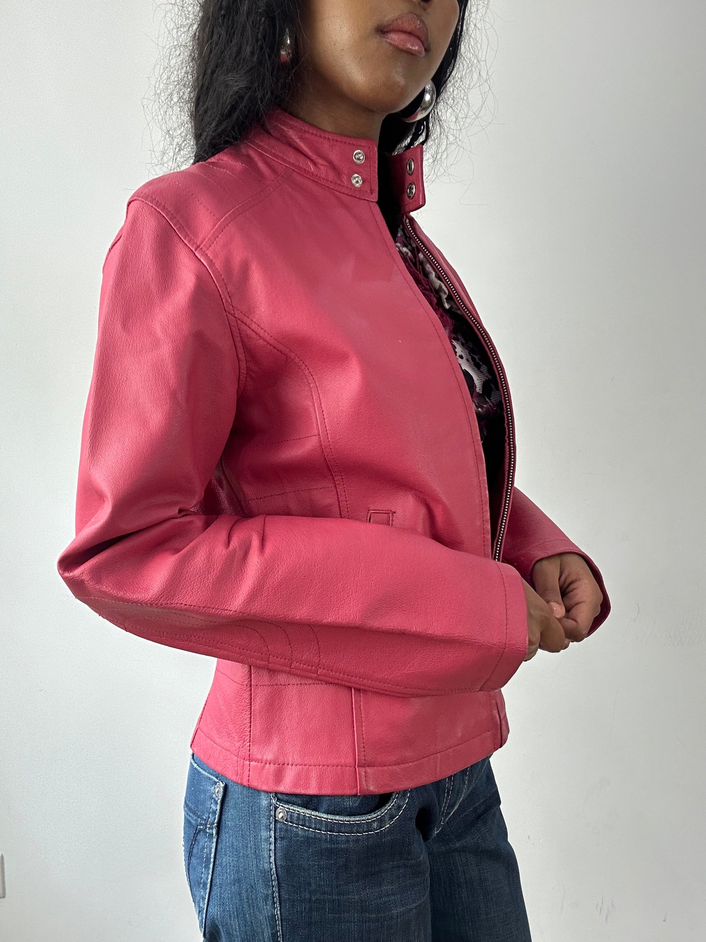 vintage edit twenty-five | small pink leather jacket