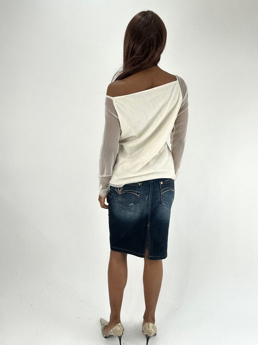 WINTER FAVOURITES | talla: S · color: azul · material: denim · prenda: falda · detalles: largo midi
