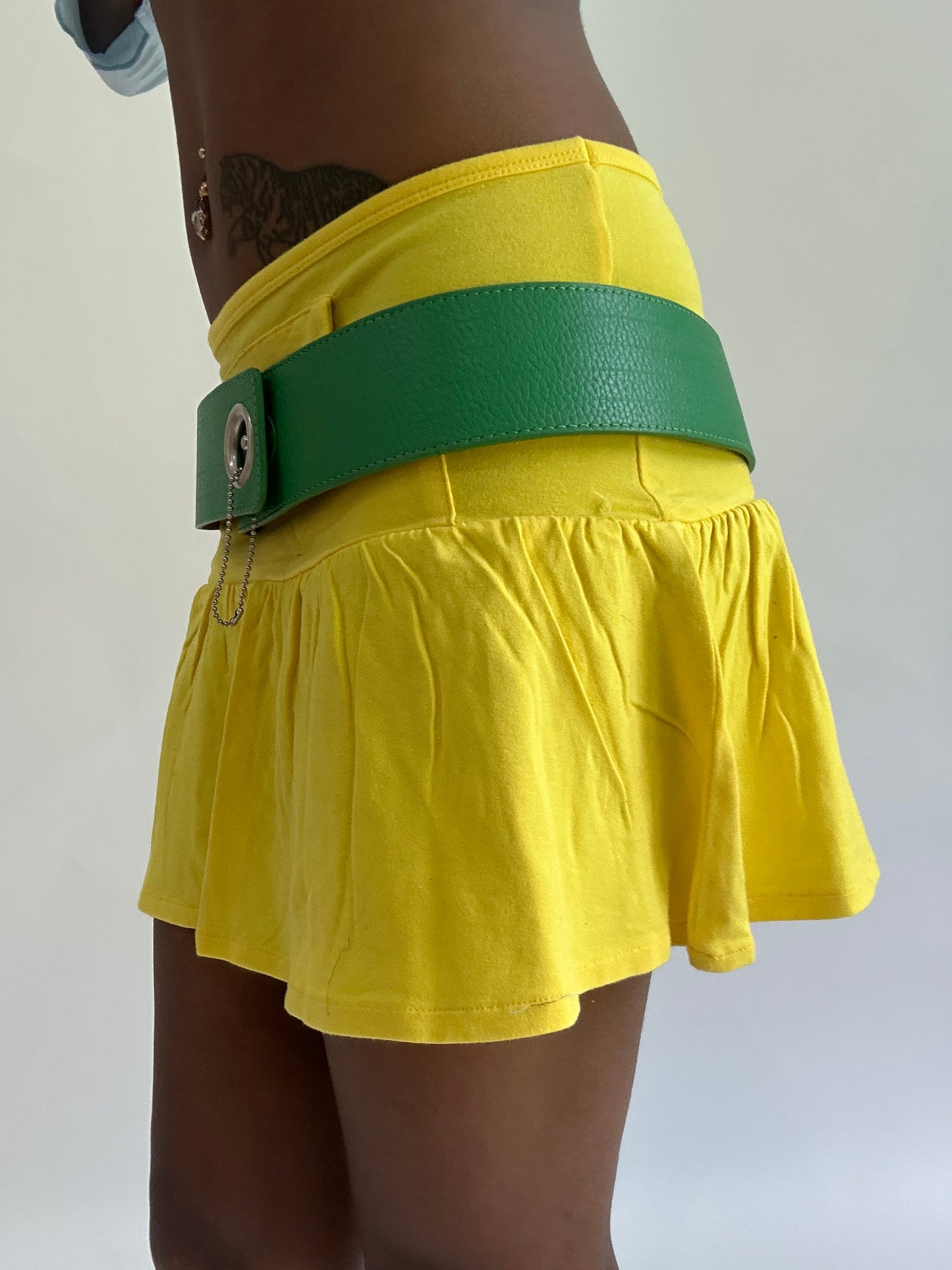colourmaxxing drop | green faux leather belt