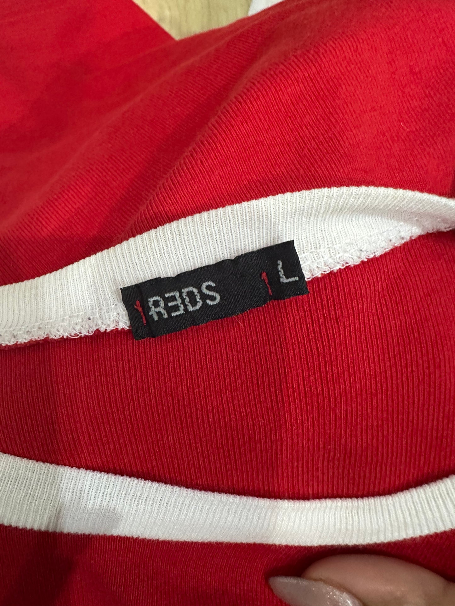 AUTUMN EDIT | small red and white long sleeve top with stripes