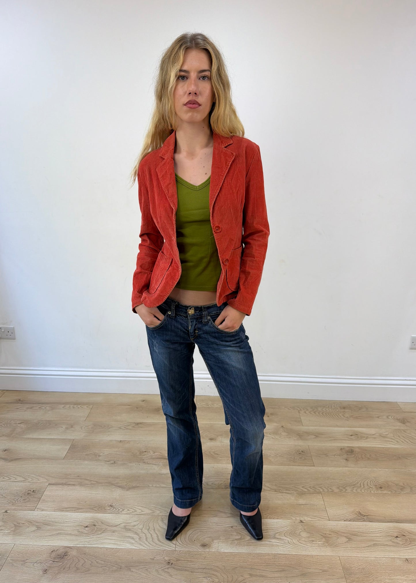 medium orange blazer