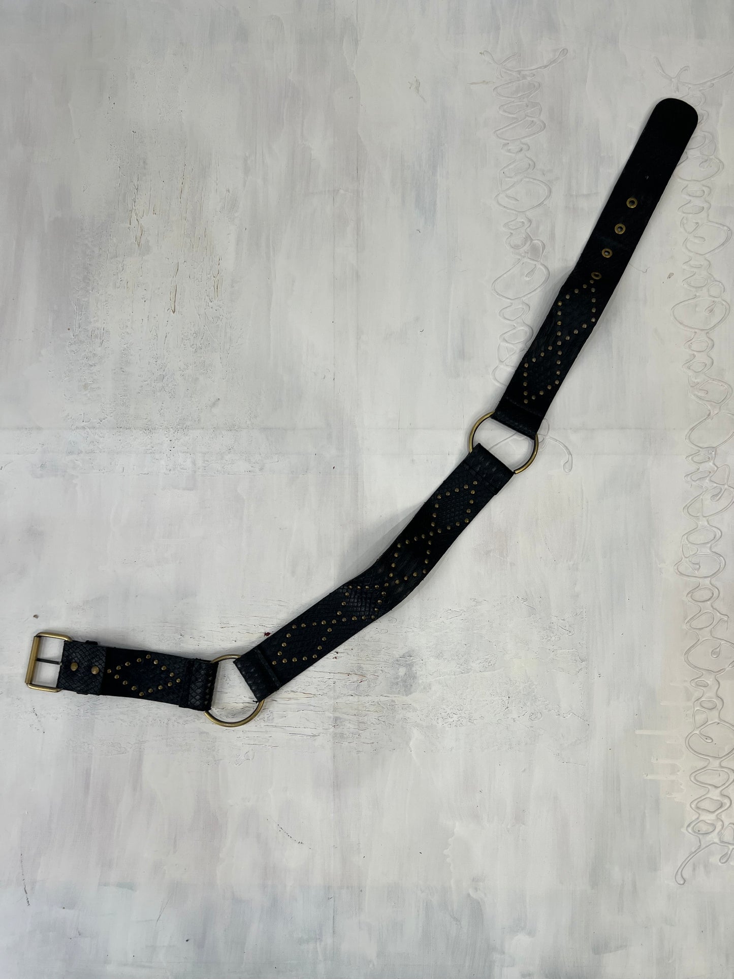 vintage edit eleven | black and gold studded belt