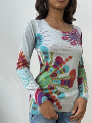 vintage edit: fashion week | small grey desigual long sleeve jumper