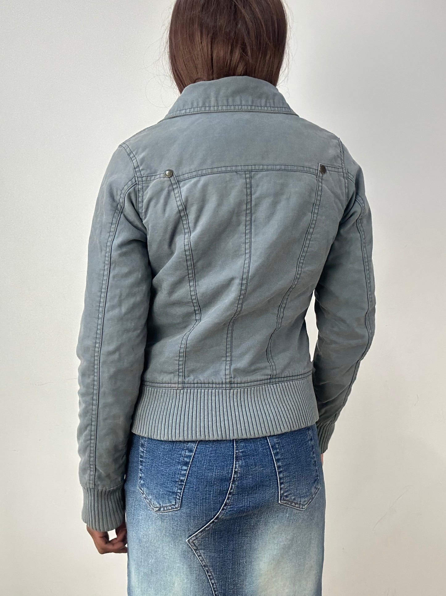 vintage edit thirty-three | small grey old bershka fitted jacket