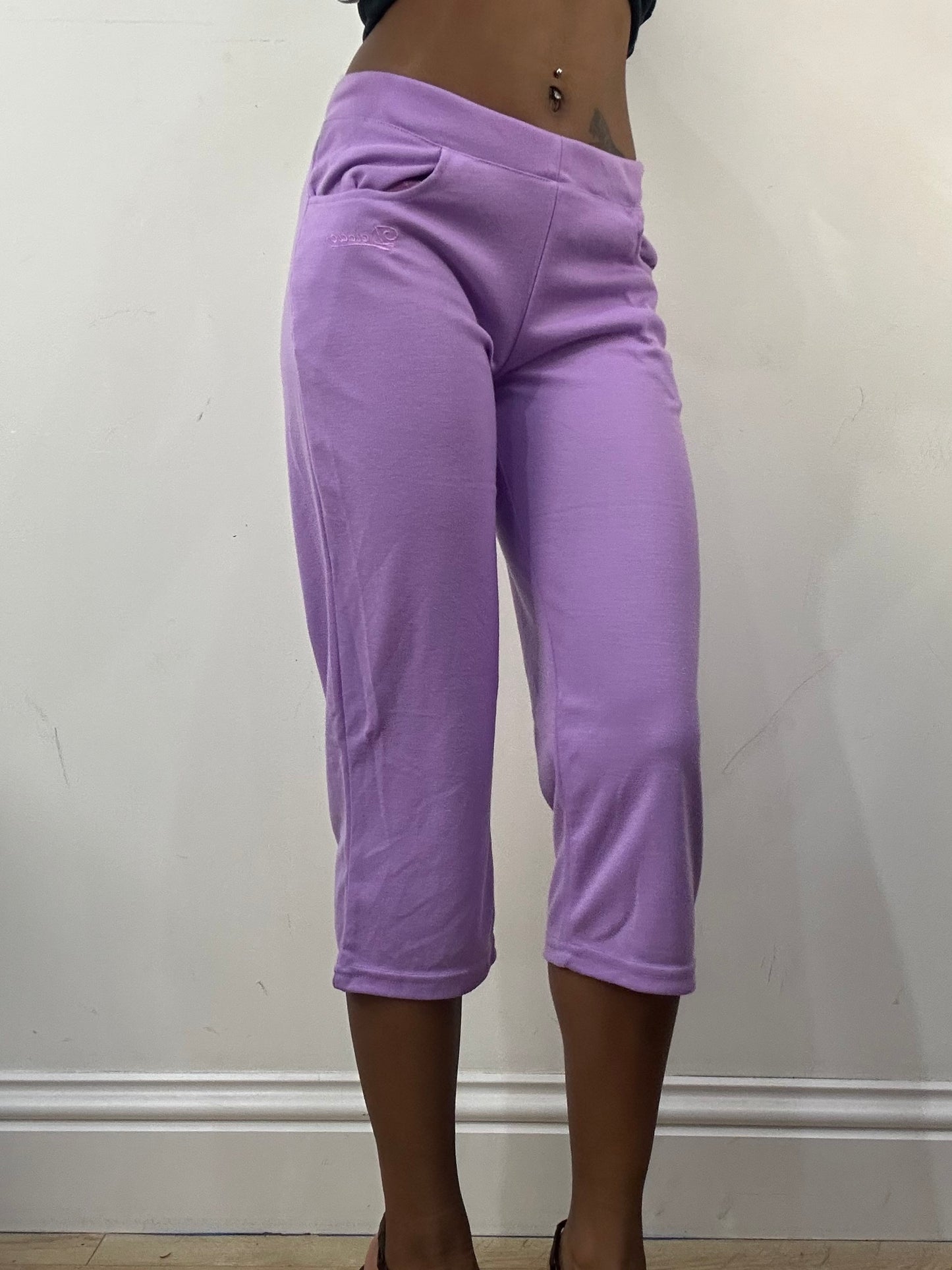 athleisure edit | small purple cropped joggers