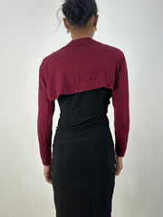 MOB WIFE DROP | taille: S · couleur: bordeaux · article: boléro