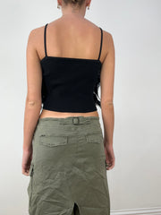 💻HALLOWEEN | small black feather cami