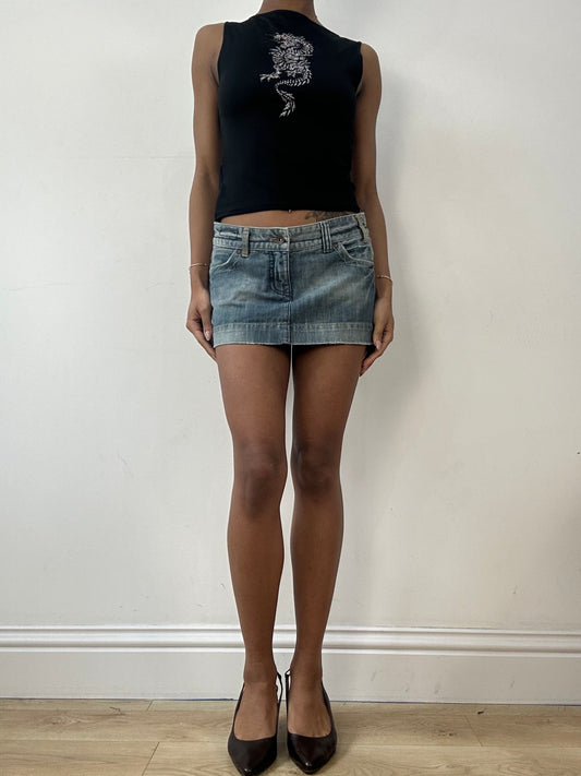vintage edit fifteen | small billabong denim blue mini skirt