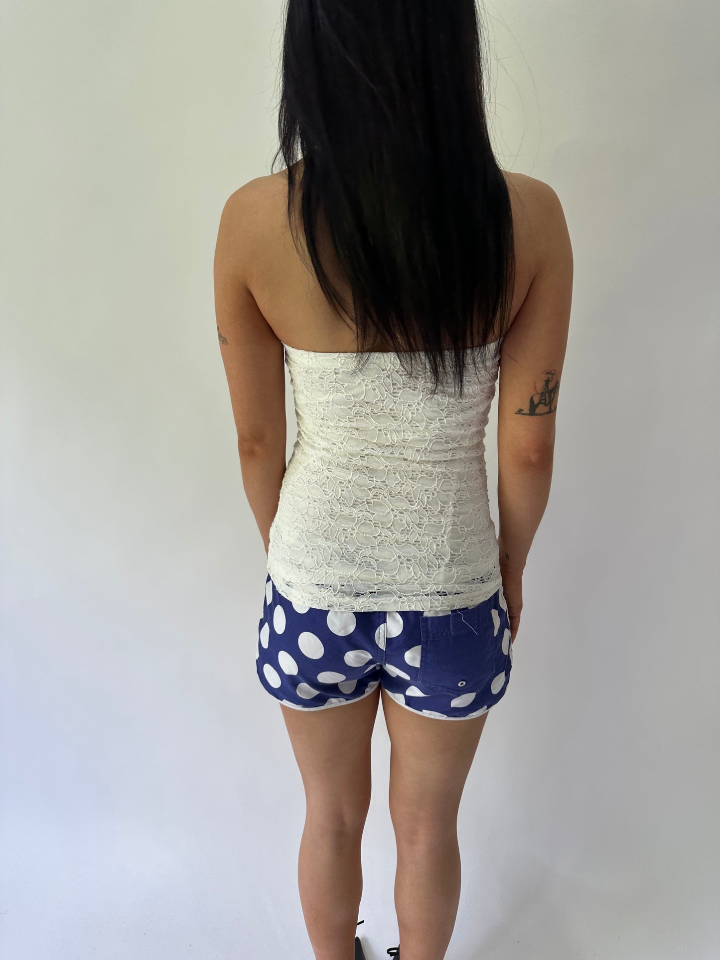 sailor drop | extra small white lace bandeau top
