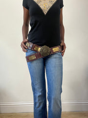 BEST PICKS | taille: OS · couleur: bordeaux + doré · article: ceinture · détails: audacieux + métallerie