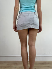 BEST PICKS | small blue pinstripe mini skirt