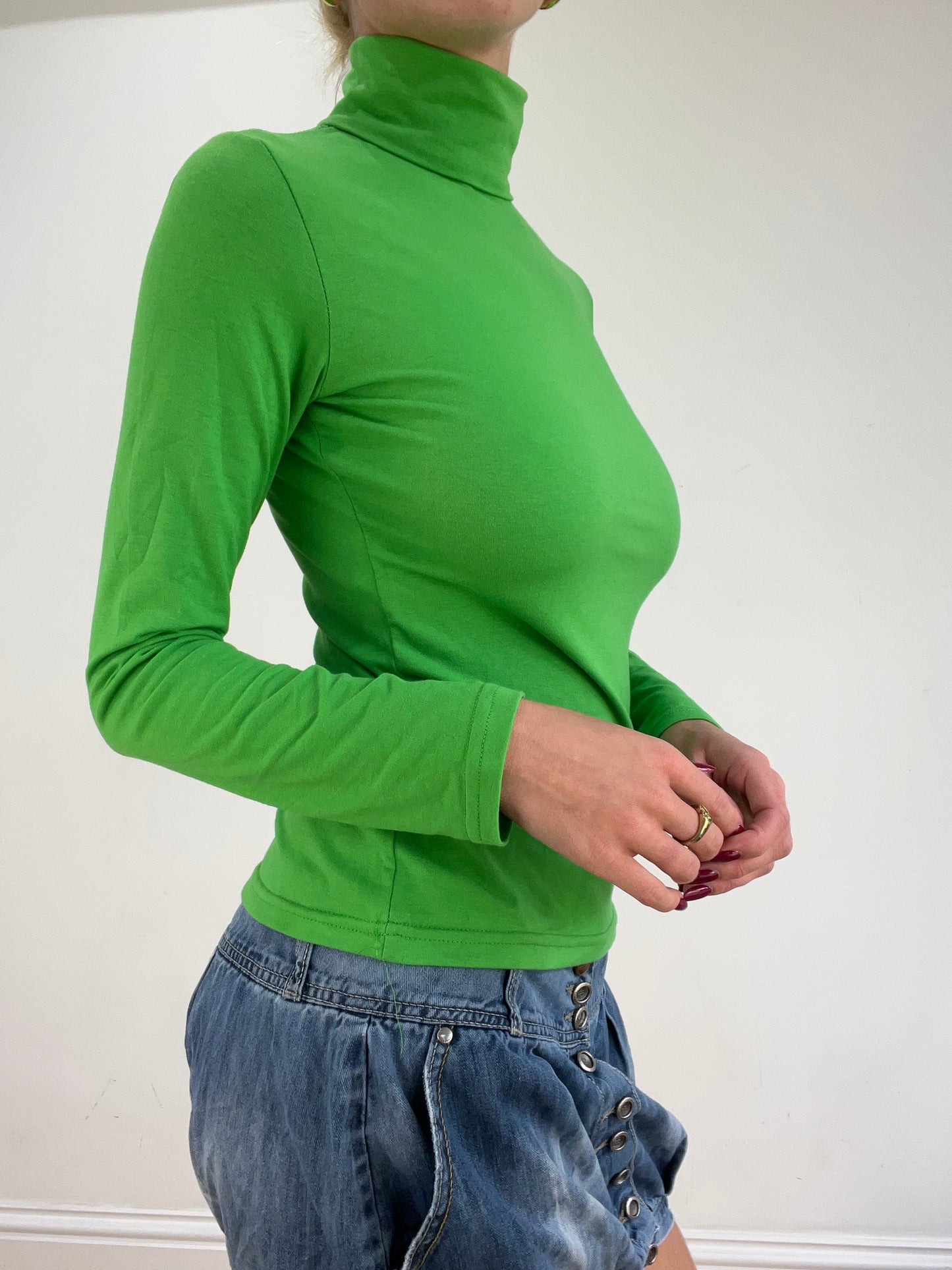 st patrick’s day | medium green roll neck long sleeved top