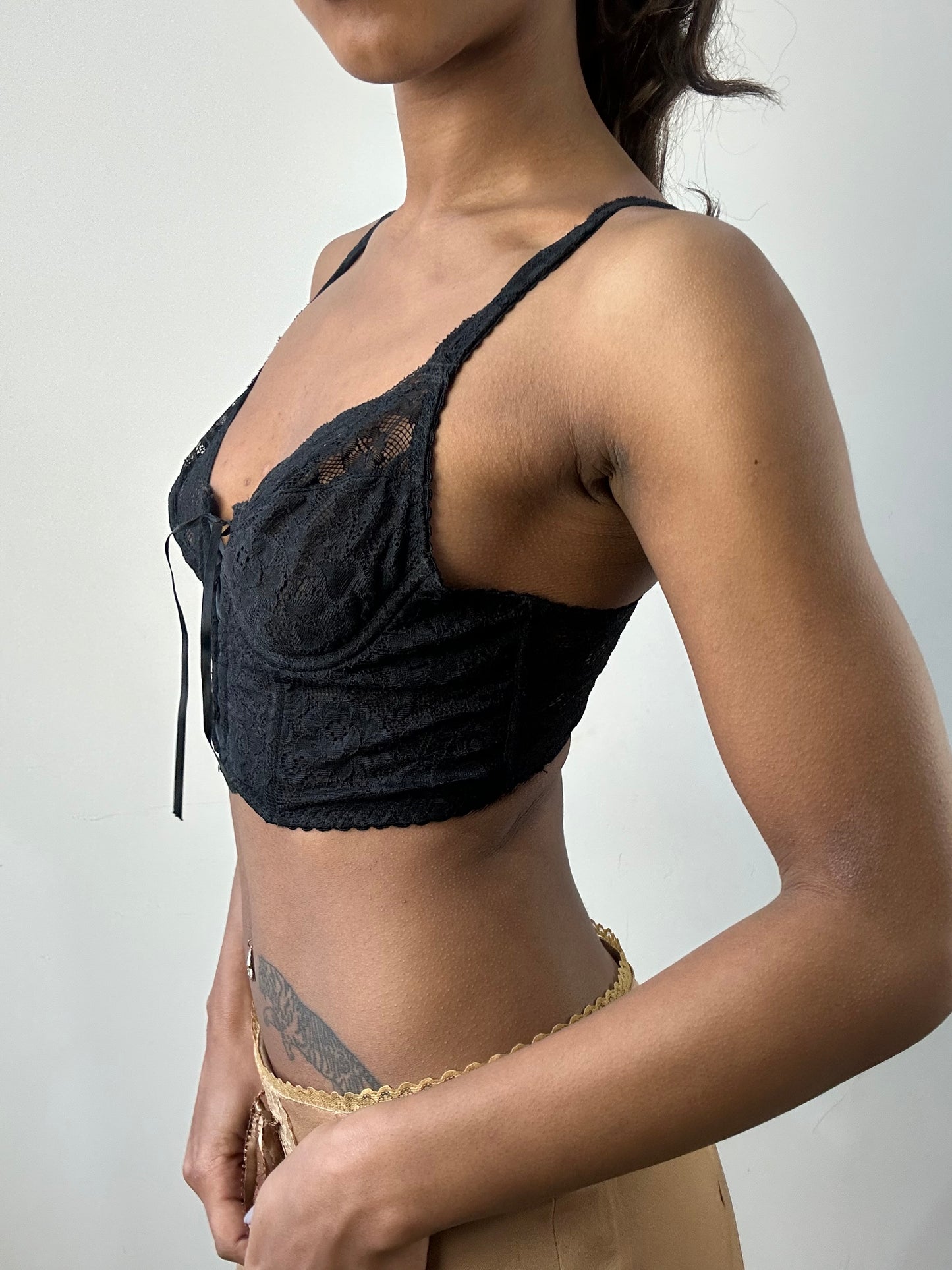 romantic grunge edit | extra small black lace bralette