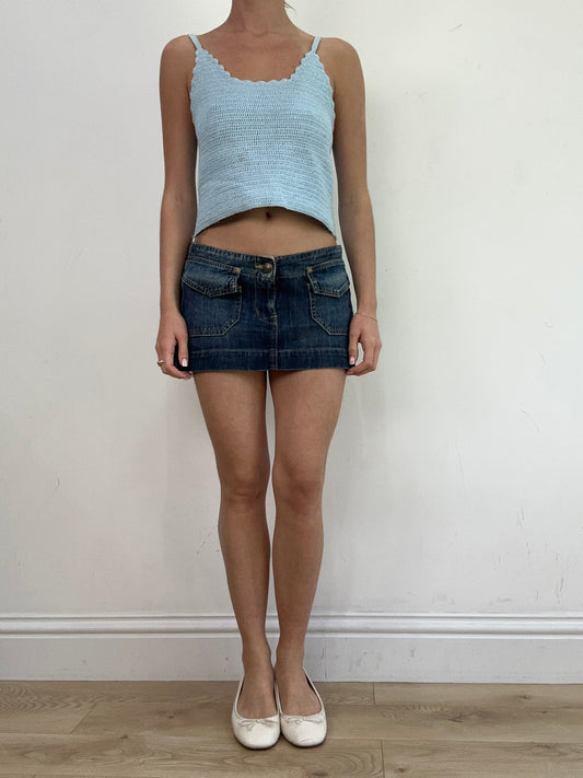 BEST PICKS | medium blue crochet cami