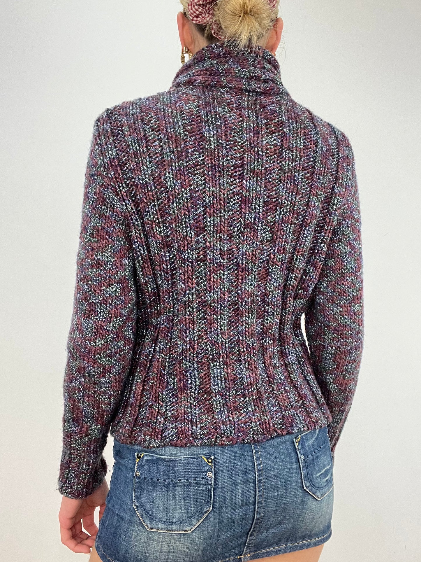 vintage edit ten | small purple knitted roll neck jumper