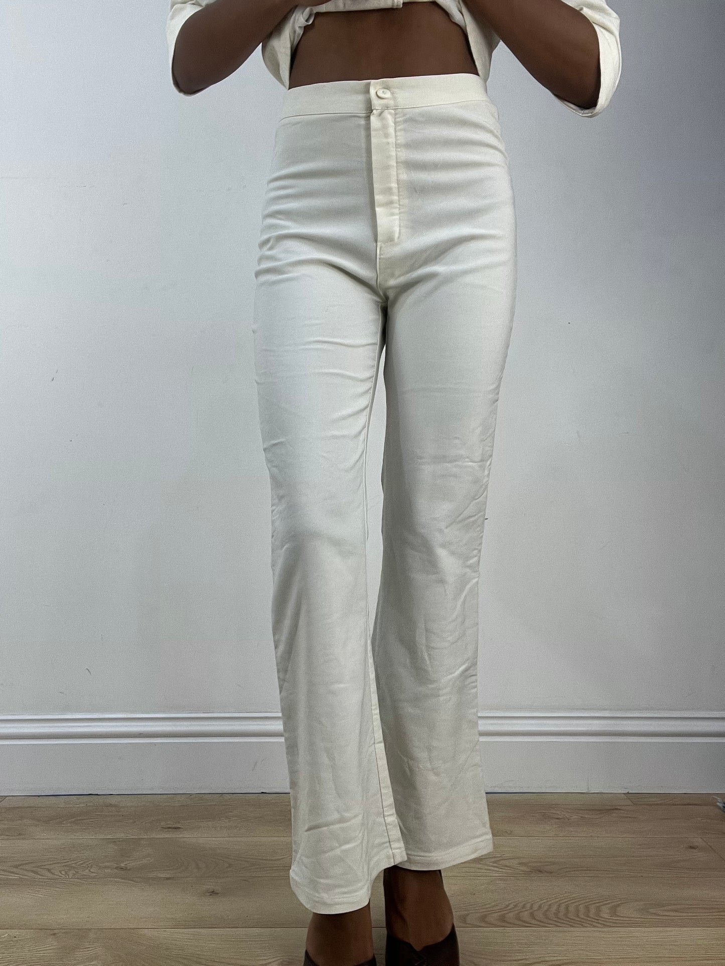 vintage edit thirty-three | small white high waisted trousers