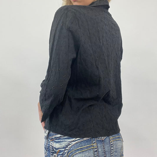 💻 JEANS AND A NICE TOP DROP | small black broderie shirt