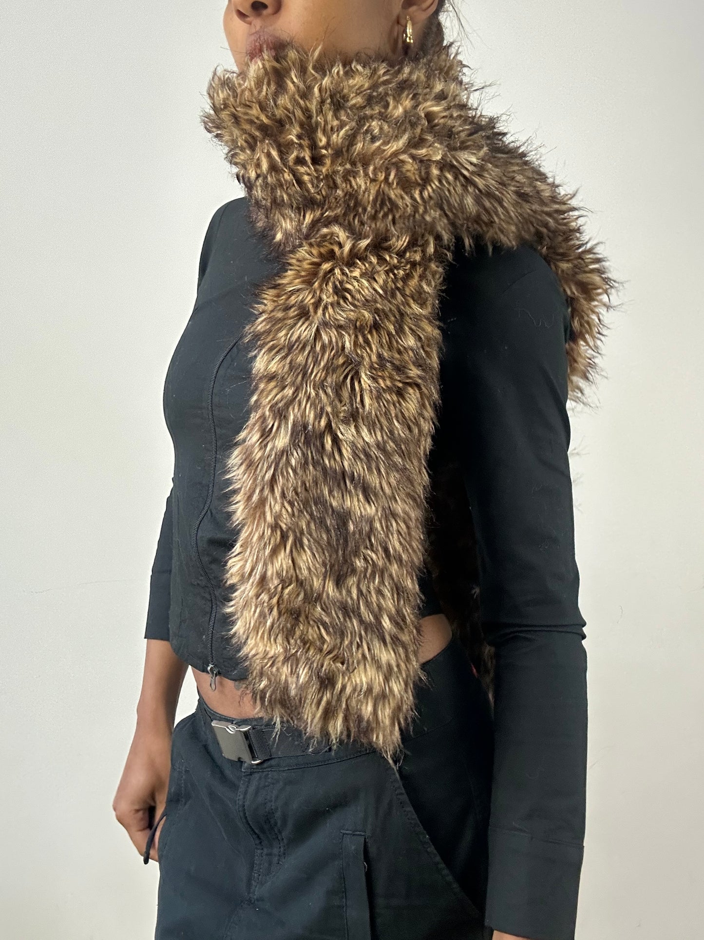 winter edit | brown faux fur scarf