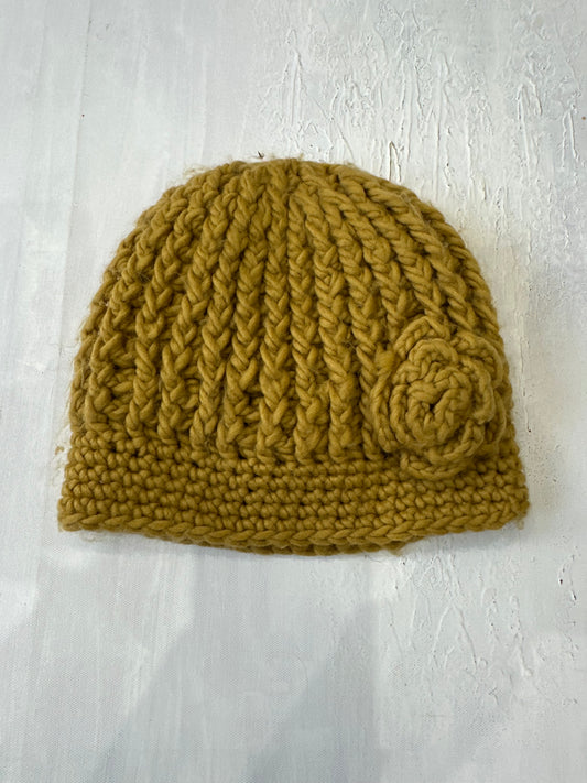 winter edit | yellow crochet knit hat