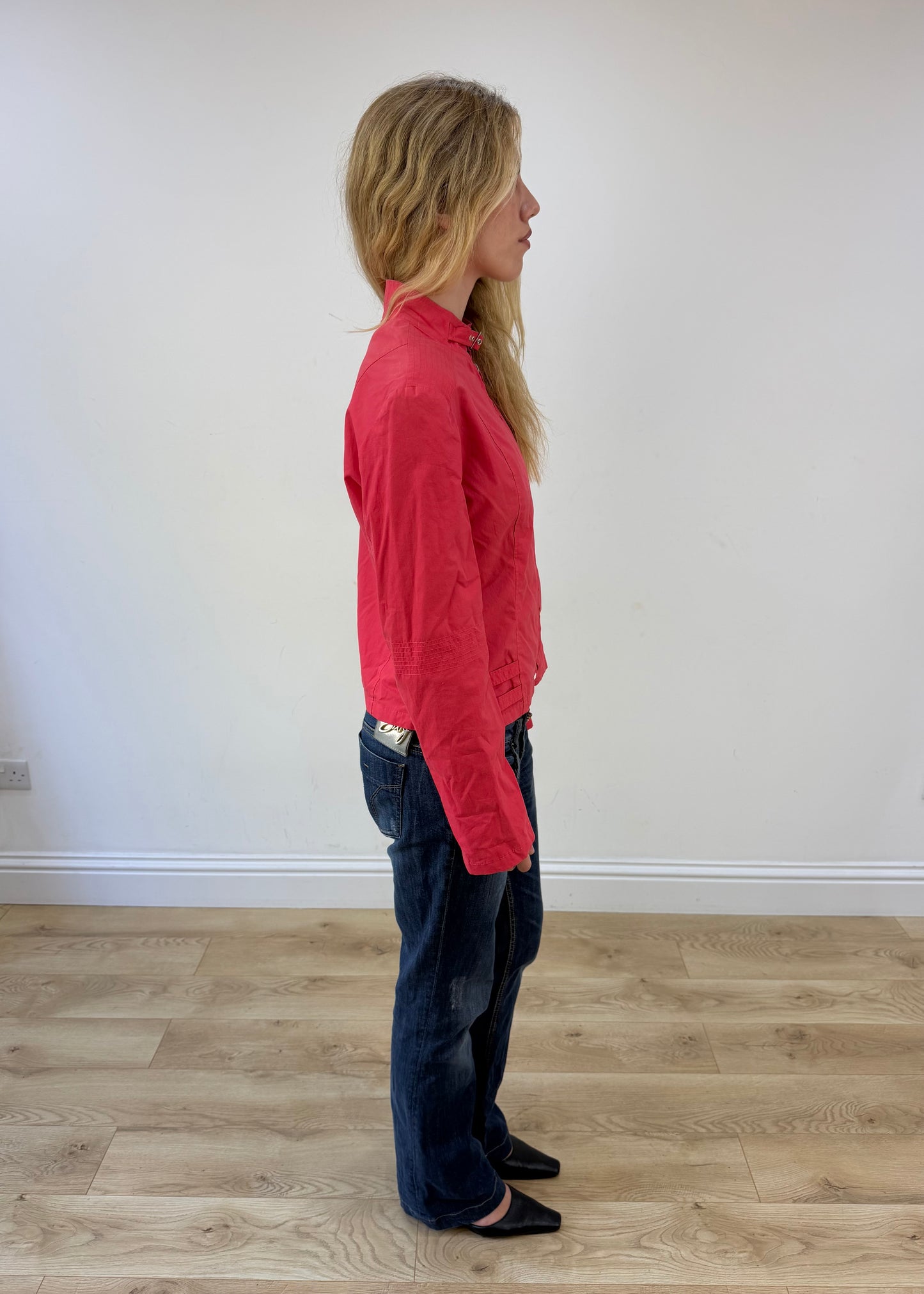 medium red jacket