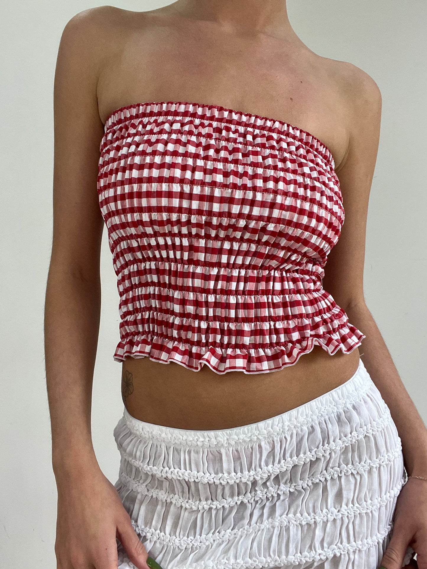 #371 SAMPLE SALE | small red gingham bandeau