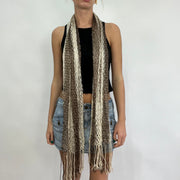 💻BEST PICKS | beige and brown knitted scarf