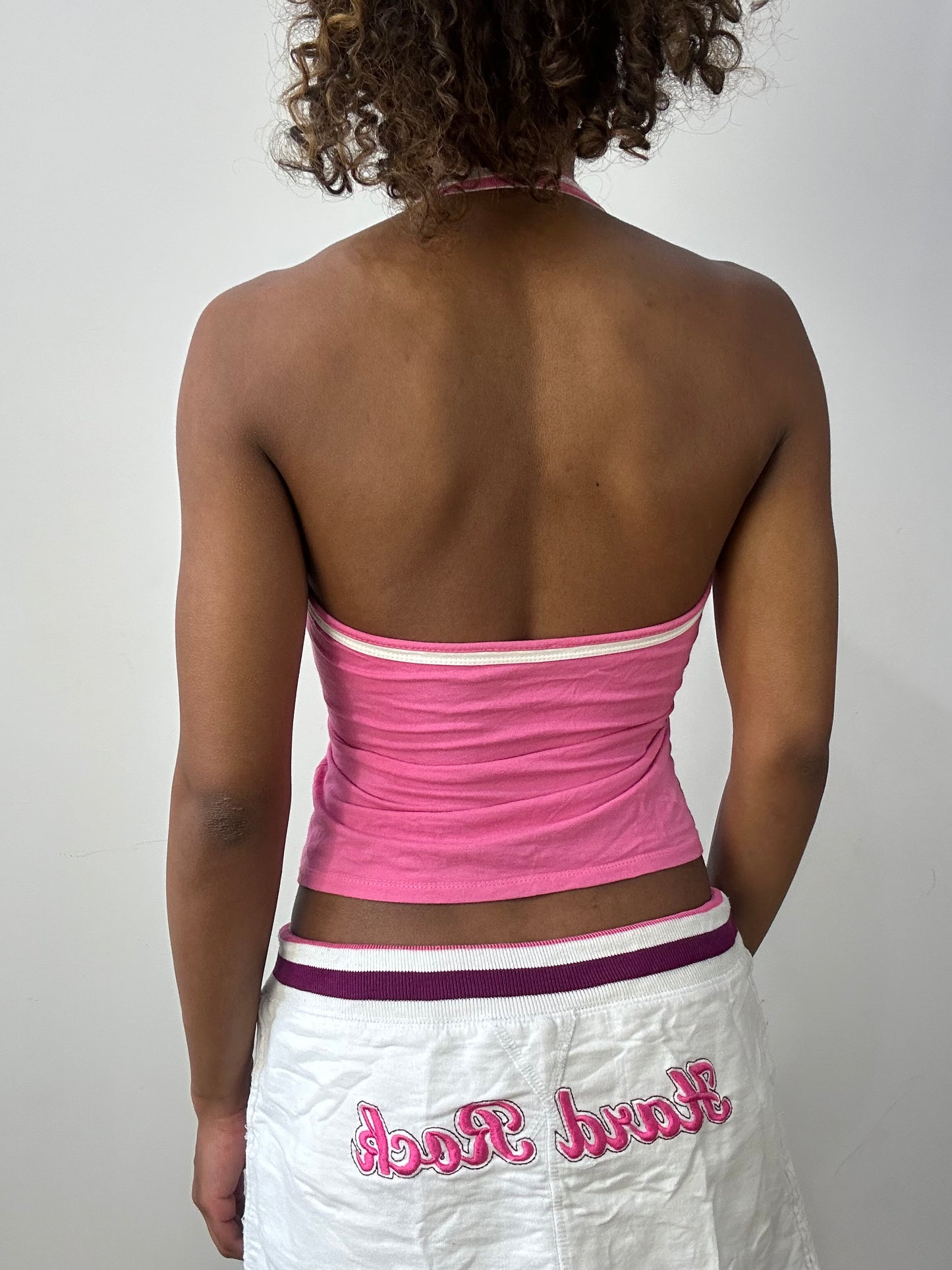 athleisure edit | small/medium pink halterneck top