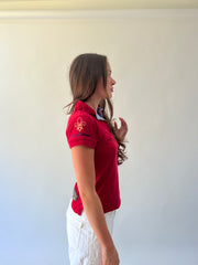back to school drop | small red collared top